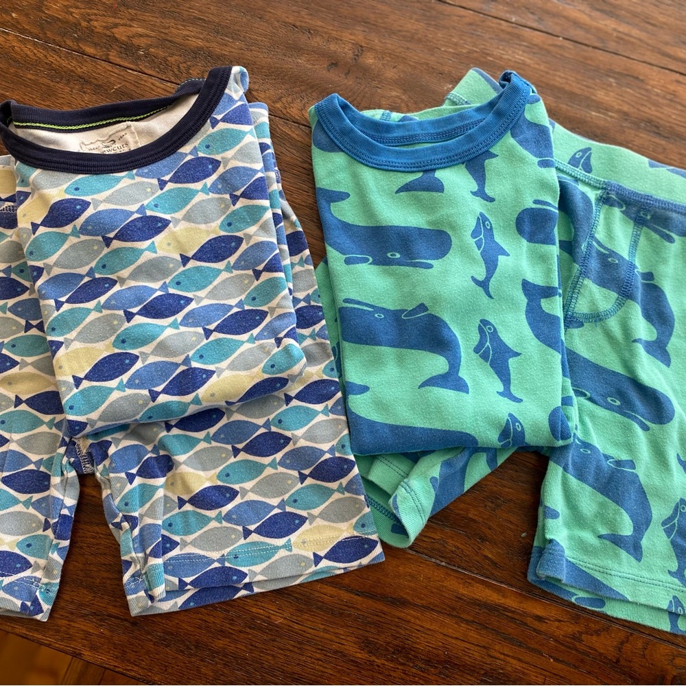Crewcuts Kids Pajama Set - Blue and Green Ocean Theme